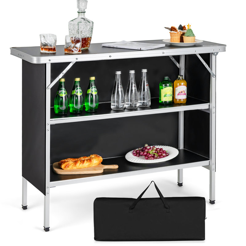 Costway 43.5'' Rectangular Portable Bar Top Riser & Reviews Wayfair